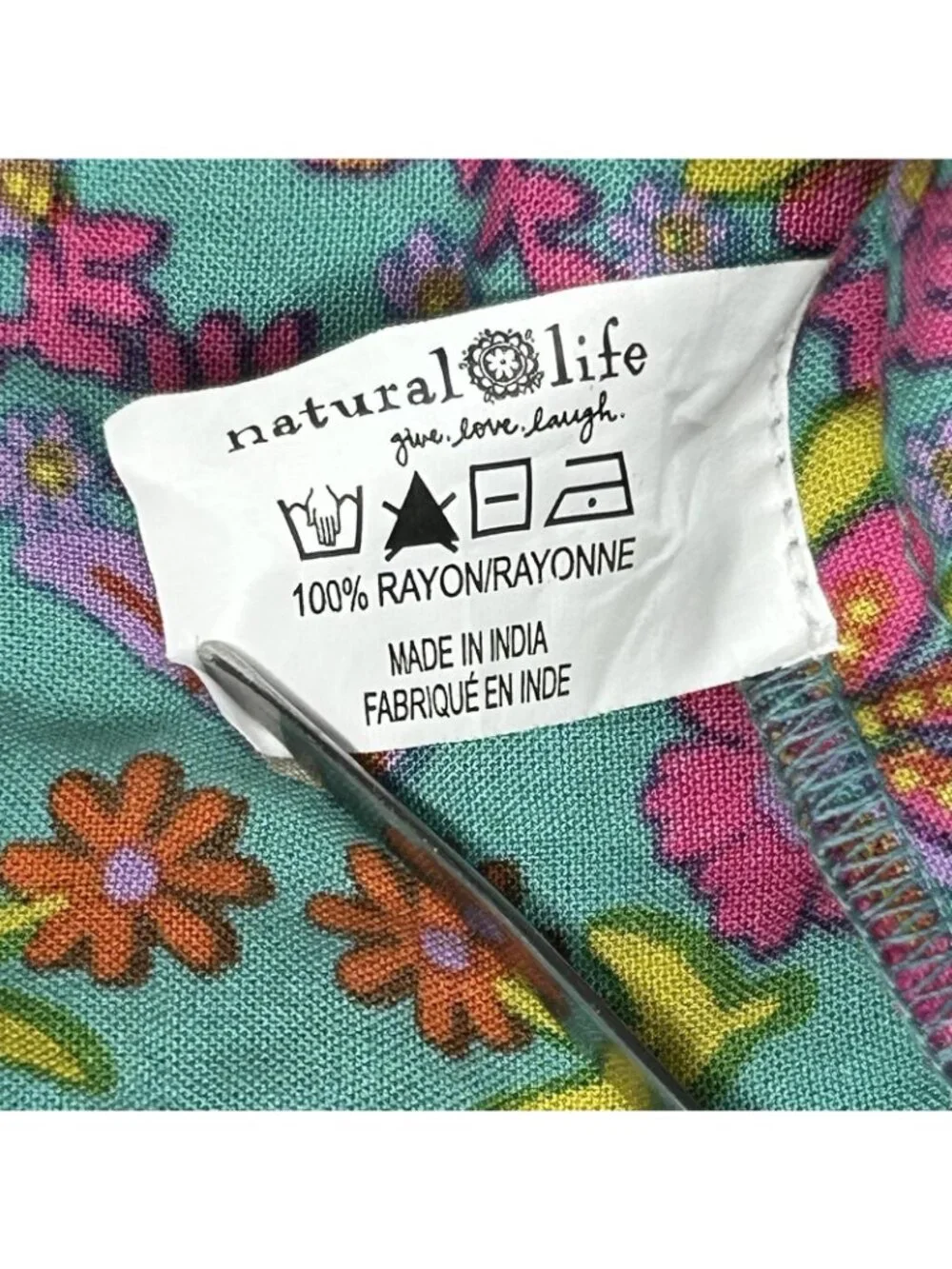 Natural Life Dress Womens L Multicolor Floral Boho Tiered Maxi Sundress Festival - Picture 4 of 10